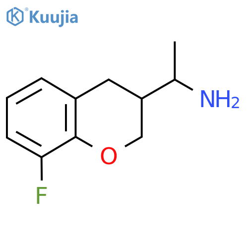 1-(8-fluoro-3,4-dihydro-2H-1-benzopyran-3-yl)ethan-1-amine structure