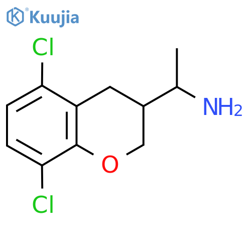 1-(5,8-dichloro-3,4-dihydro-2H-1-benzopyran-3-yl)ethan-1-amine structure