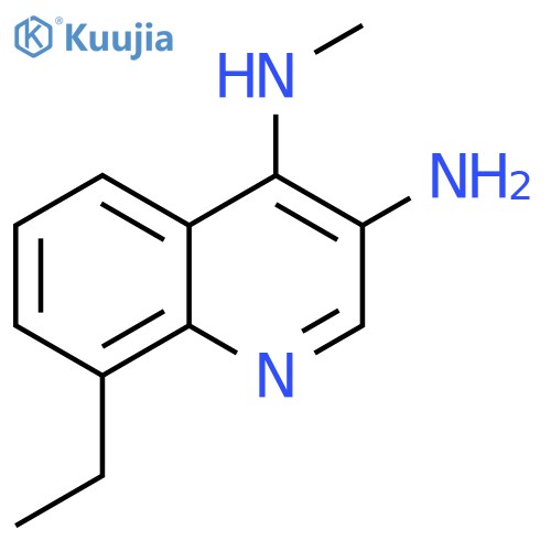 3,4-Quinolinediamine, 8-ethyl-N4-methyl- structure