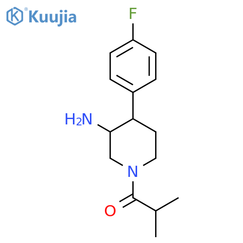 1-[3-Amino-4-(4-fluorophenyl)piperidin-1-yl]-2-methylpropan-1-one structure