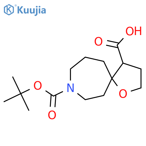 8-[(Tert-butoxy)carbonyl]-1-oxa-8-azaspiro[4.6]undecane-4-carboxylic acid structure