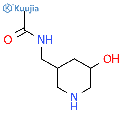 N-[(5-hydroxypiperidin-3-yl)methyl]acetamide structure