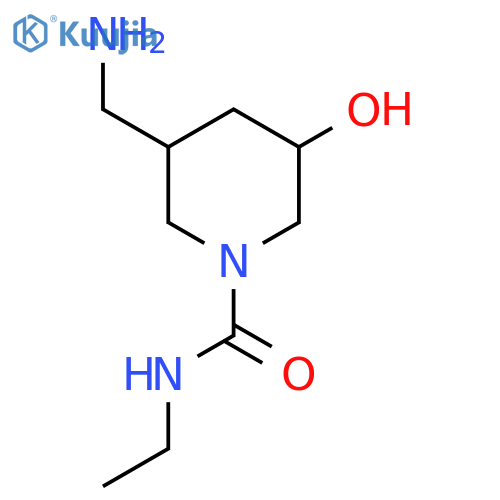 3-(aminomethyl)-N-ethyl-5-hydroxypiperidine-1-carboxamide structure