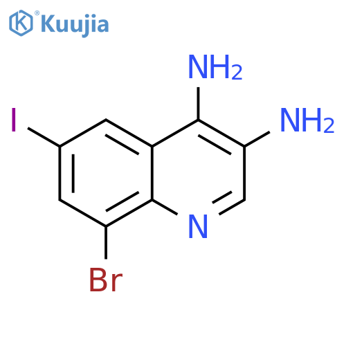 3,4-Quinolinediamine, 8-bromo-6-iodo- structure