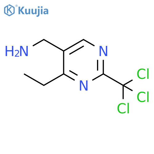 5-Pyrimidinemethanamine, 4-ethyl-2-(trichloromethyl)- structure