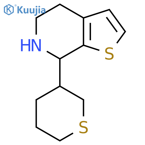 7-(thian-3-yl)-4H,5H,6H,7H-thieno2,3-cpyridine structure