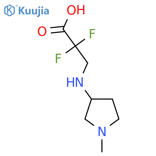 2,2-Difluoro-3-[(1-methylpyrrolidin-3-yl)amino]propanoic acid structure
