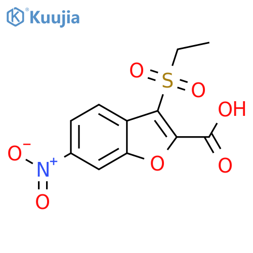 2-Benzofurancarboxylic acid, 3-(ethylsulfonyl)-6-nitro- structure