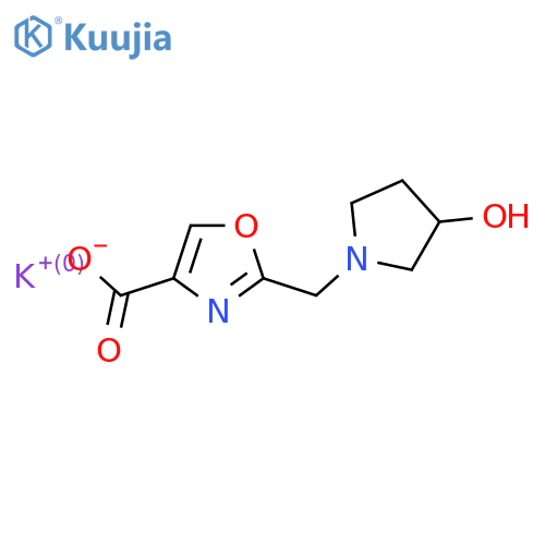 Potassium;2-[(3-hydroxypyrrolidin-1-yl)methyl]-1,3-oxazole-4-carboxylate structure