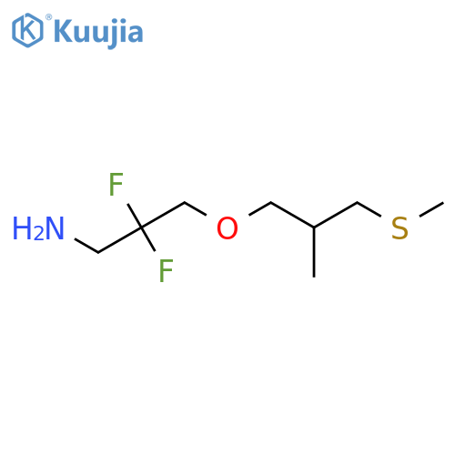 1-Propanamine, 2,2-difluoro-3-[2-methyl-3-(methylthio)propoxy]- structure