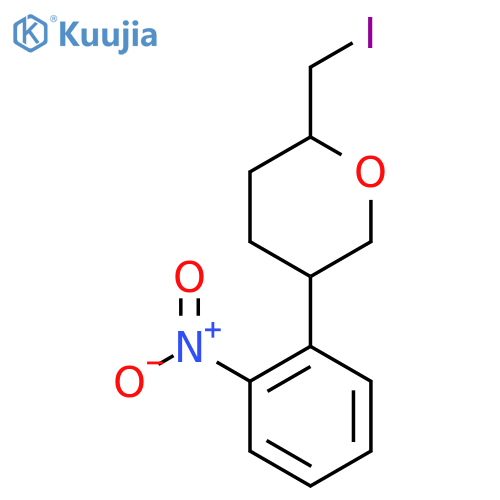 2-(Iodomethyl)-5-(2-nitrophenyl)oxane structure