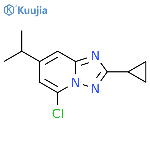 5-chloro-2-cyclopropyl-7-(propan-2-yl)-1,2,4triazolo1,5-apyridine structure