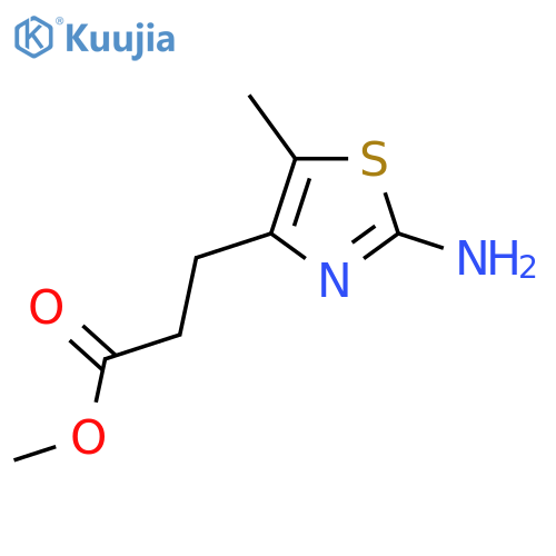 Methyl 3-(2-amino-5-methyl-1,3-thiazol-4-yl)propanoate structure
