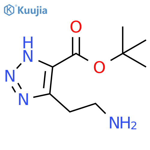 1H-1,2,3-Triazole-5-carboxylic acid, 4-(2-aminoethyl)-, 1,1-dimethylethyl ester structure