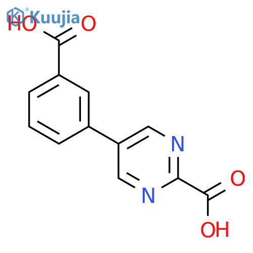 5-(3-Carboxyphenyl)pyrimidine-2-carboxylic acid structure