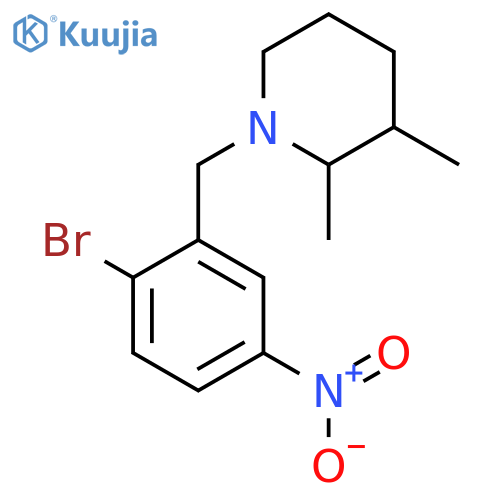 1-[(2-Bromo-5-nitrophenyl)methyl]-2,3-dimethylpiperidine structure