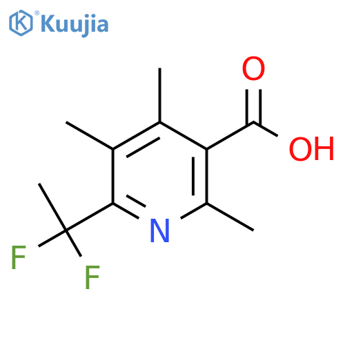 6-(1,1-Difluoroethyl)-2,4,5-trimethylpyridine-3-carboxylic acid structure