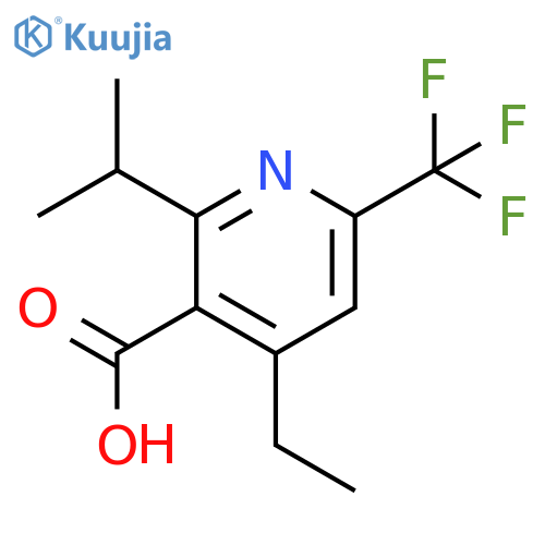 4-Ethyl-2-(propan-2-yl)-6-(trifluoromethyl)pyridine-3-carboxylic acid structure