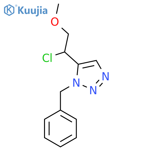 1-benzyl-5-(1-chloro-2-methoxyethyl)-1H-1,2,3-triazole structure