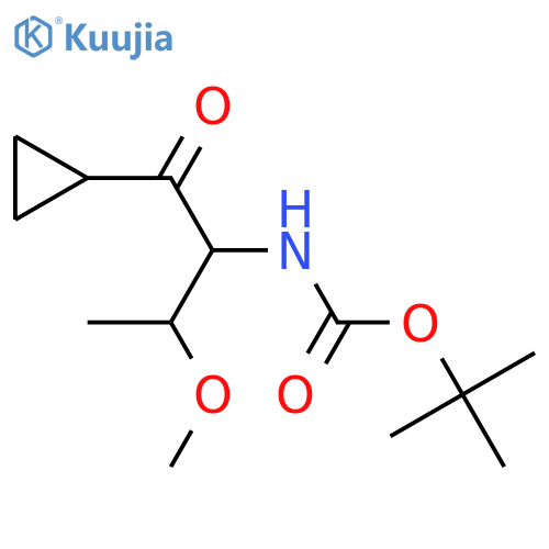 tert-butyl N-(1-cyclopropyl-3-methoxy-1-oxobutan-2-yl)carbamate structure