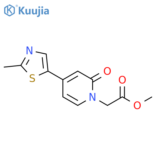 1(2H)-Pyridineacetic acid, 4-(2-methyl-5-thiazolyl)-2-oxo-, methyl ester structure