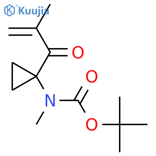 tert-butyl N-methyl-N-[1-(2-methylprop-2-enoyl)cyclopropyl]carbamate structure