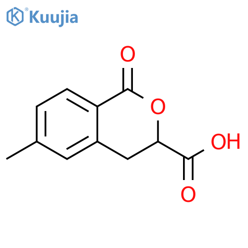 1H-2-Benzopyran-3-carboxylic acid, 3,4-dihydro-6-methyl-1-oxo- structure