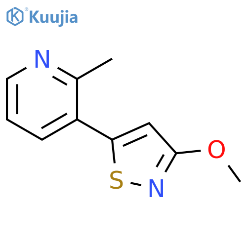 Pyridine, 3-(3-methoxy-5-isothiazolyl)-2-methyl- structure