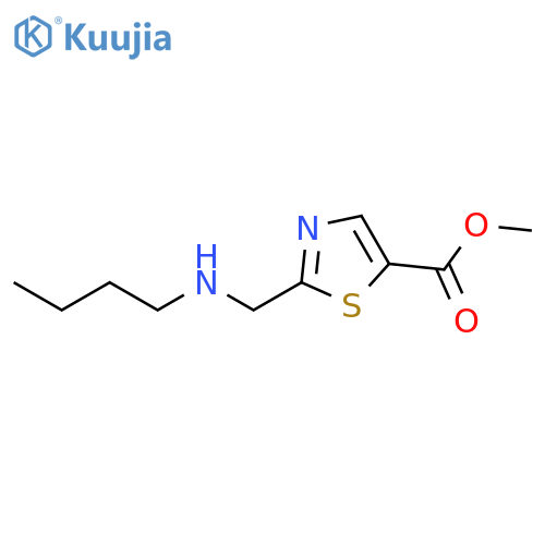 5-Thiazolecarboxylic acid, 2-[(butylamino)methyl]-, methyl ester structure