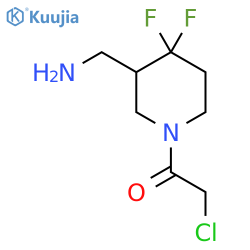 1-[3-(Aminomethyl)-4,4-difluoropiperidin-1-yl]-2-chloroethan-1-one structure