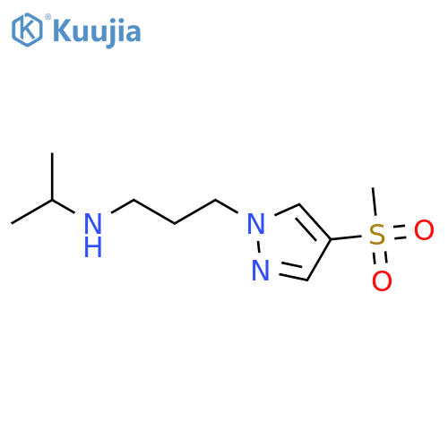 3-(4-methanesulfonyl-1H-pyrazol-1-yl)propyl(propan-2-yl)amine structure