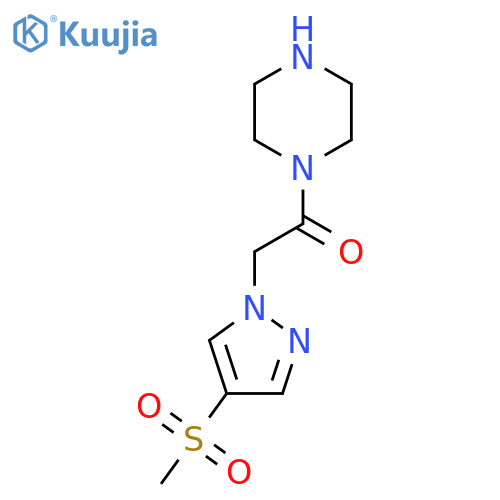 2-(4-methanesulfonyl-1H-pyrazol-1-yl)-1-(piperazin-1-yl)ethan-1-one structure
