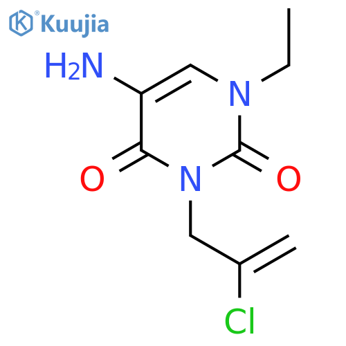 5-amino-3-(2-chloroprop-2-en-1-yl)-1-ethyl-1,2,3,4-tetrahydropyrimidine-2,4-dione structure
