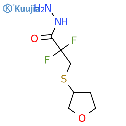 2,2-Difluoro-3-(oxolan-3-ylsulfanyl)propanehydrazide structure