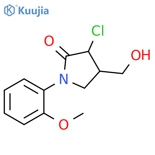 2-Pyrrolidinone, 3-chloro-4-(hydroxymethyl)-1-(2-methoxyphenyl)- structure