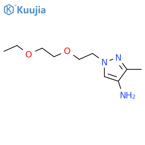 1-2-(2-ethoxyethoxy)ethyl-3-methyl-1H-pyrazol-4-amine structure