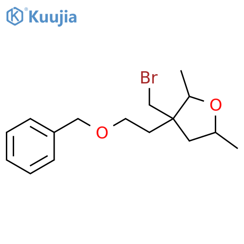Furan, 3-(bromomethyl)tetrahydro-2,5-dimethyl-3-[2-(phenylmethoxy)ethyl]- structure