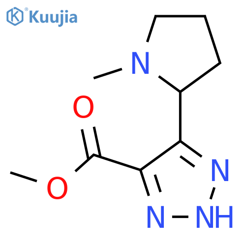 methyl 5-(1-methylpyrrolidin-2-yl)-1H-1,2,3-triazole-4-carboxylate structure