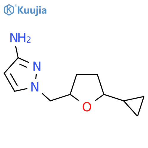 1-(5-cyclopropyloxolan-2-yl)methyl-1H-pyrazol-3-amine structure