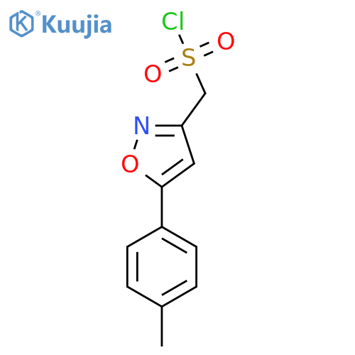 5-(4-methylphenyl)-1,2-oxazol-3-ylmethanesulfonyl chloride structure