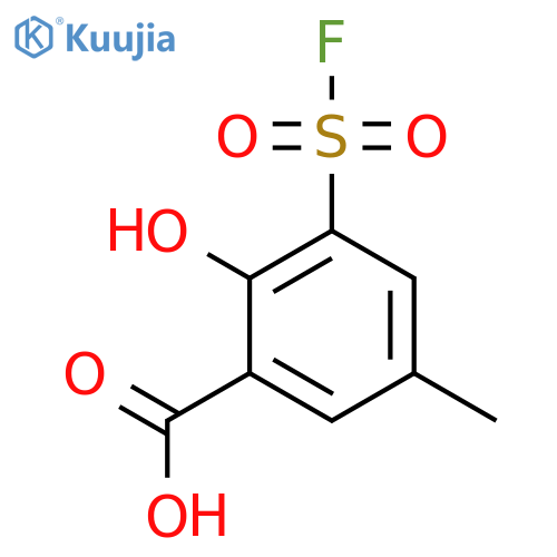 3-(Fluorosulfonyl)-2-hydroxy-5-methylbenzoic acid structure