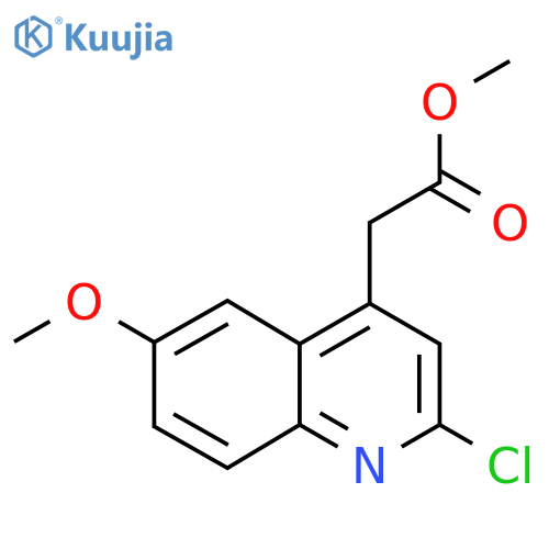 Methyl 2-(2-chloro-6-methoxyquinolin-4-yl)acetate structure
