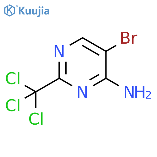 4-Pyrimidinamine, 5-bromo-2-(trichloromethyl)- structure