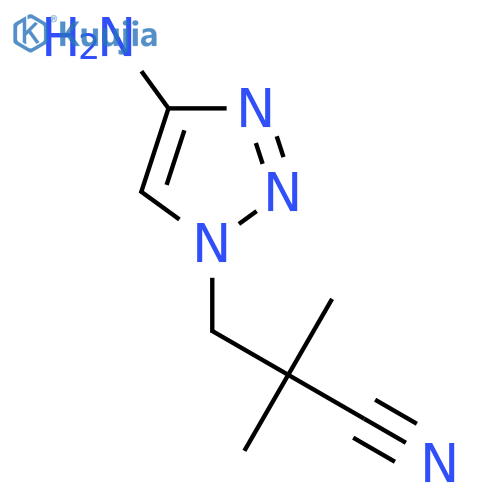 3-(4-amino-1H-1,2,3-triazol-1-yl)-2,2-dimethylpropanenitrile structure