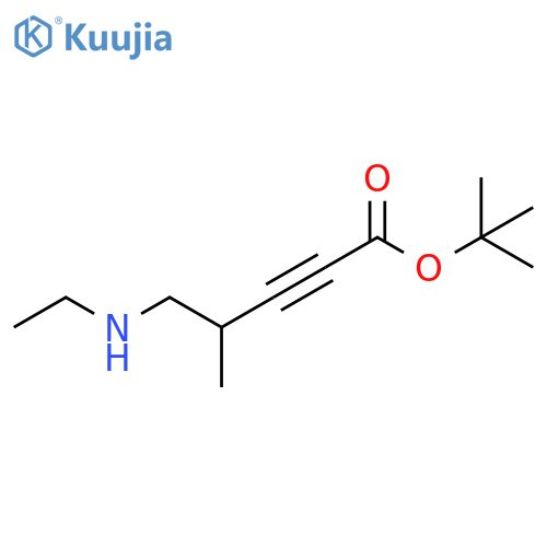 2-Pentynoic acid, 5-(ethylamino)-4-methyl-, 1,1-dimethylethyl ester structure