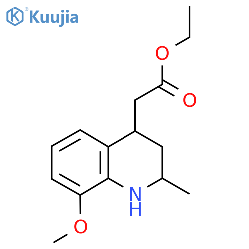 ethyl 2-(8-methoxy-2-methyl-1,2,3,4-tetrahydroquinolin-4-yl)acetate structure