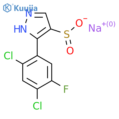 sodium 3-(2,4-dichloro-5-fluorophenyl)-1H-pyrazole-4-sulfinate structure