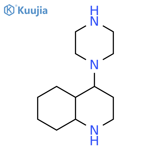 Quinoline, decahydro-4-(1-piperazinyl)- structure