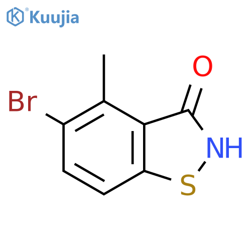 5-bromo-4-methyl-2,3-dihydro-1,2-benzothiazol-3-one structure