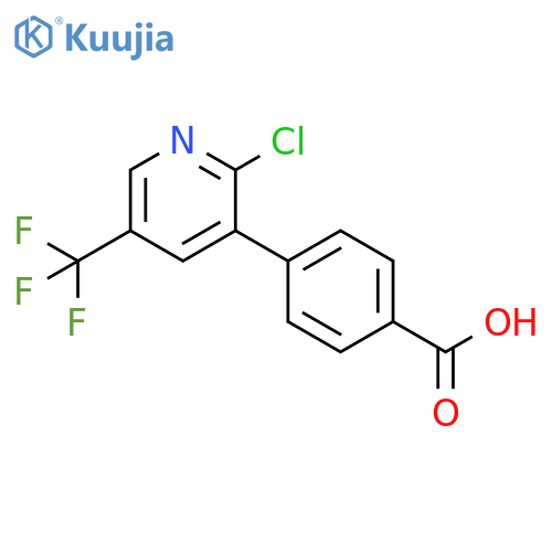 Benzoic acid, 4-[2-chloro-5-(trifluoromethyl)-3-pyridinyl]- structure